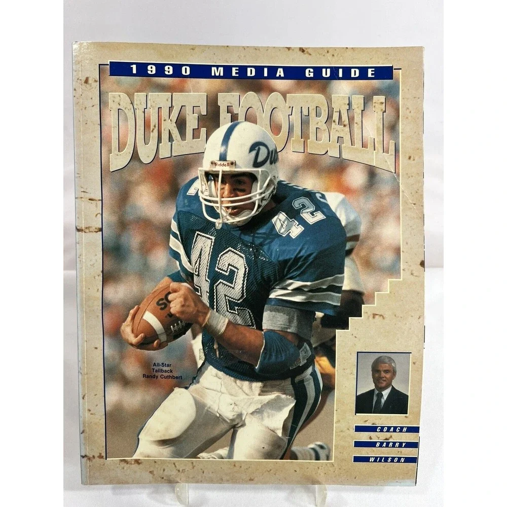 Duke 1990 Football Media Guide NCAA Vintage Sports Americana Program Book